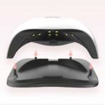 Nagellampa 168W med digital display, timer och avtagbar bottenplatta