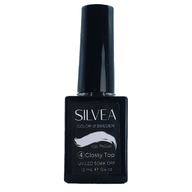 SILVEA Glossy Seal Ultra Shine Top Coat för gellack och nagellack – glansigt och skyddande överlack